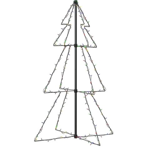 URBNLIVING Coni Luminosi A LED Per Albero Di Natale – Set Da 3 (40/60/80 Cm), Glitter, Batteria