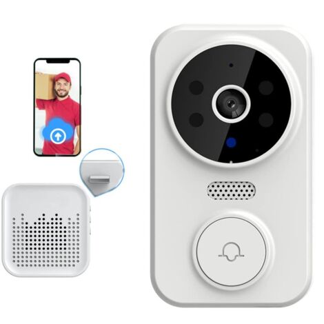 Campanello video wireless KZQ M8 Campanello visivo intelligente Citofono bidirezionale Visione notturna a infrarossi Sistema di sicurezza per monitoraggio remoto (1/5)