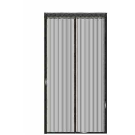 Zanzariera magnetica per portafinestra 150x240cm - Zanzariera avvolgibile su misura con chiusura automatica - Ideale per porte d'ingresso interne o terrazze - Colore nero (1/5)