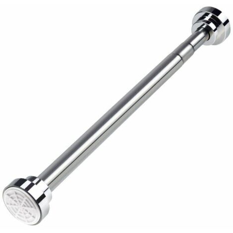 Bastone telescopico per tenda da doccia in acciaio inox da 40-50 cm - Asta estensibile senza fori per guardaroba, bagno, finestre e porte.