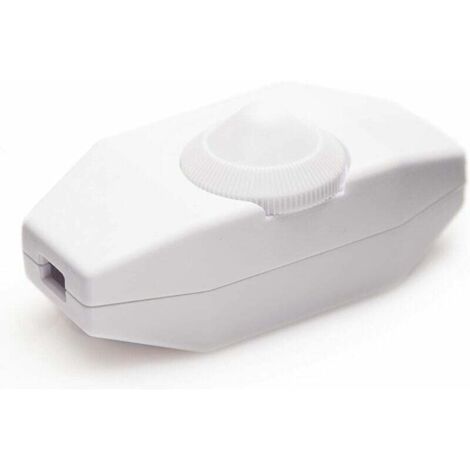 Interruttore dimmer con interruttore rotante, tensione 220-230 V, colore bianco, per lampadine LED dimmerabili