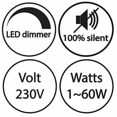 Interruttore Dimmer 1 Banda A 1 Via 60 - 250 W Bianco Rotante - Foto 11