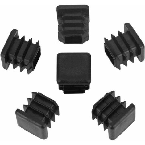 20 Tappi Quadrati Per Tubi 20x20 Mm – Colore Nero, In Plastica PE Con Lamelle, Diametro Esterno, Made In UE - 3