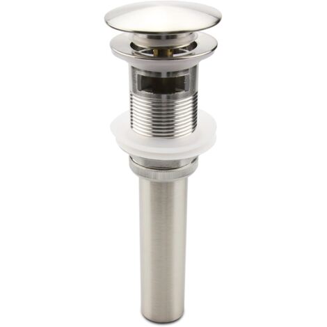 Rubinetto Per Lavabo 3 Fori In Nichel Spazzolato, 20,3 Cm, Con Scarico Pop-up, Acciaio Inox 304