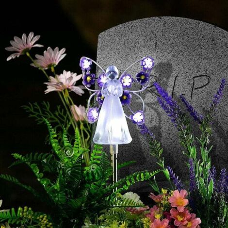 Lampada da giardino a forma di croce a energia solare, per cimitero, decorazione da giardino, decorazione da giardino, regalo commemorativo