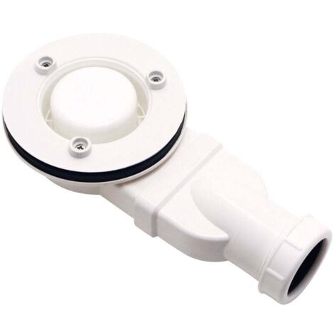 Per piatti doccia extrapiatti, modello: Piletta di scarico per piatto doccia piatta in plastica ABS antiodore. Bianco