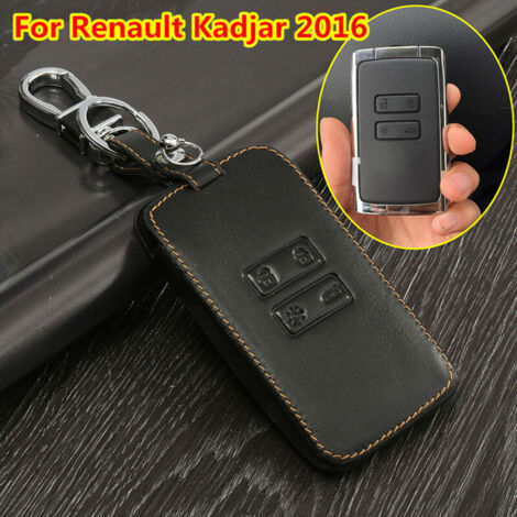 Ymiko Custodia in Pelle per Chiave Auto per Kadjar 2016 2017 Portachiavi per Auto Portachiavi Custodia per Custodia Gancio per Auto Portachiavi con Portachiavi Intelligente