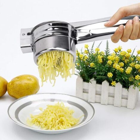 Schiacciapatate manuale con 3 dischi intercambiabili, versatile per purè di patate, pappe per bambini, succhi e succo di limone. (1/5)