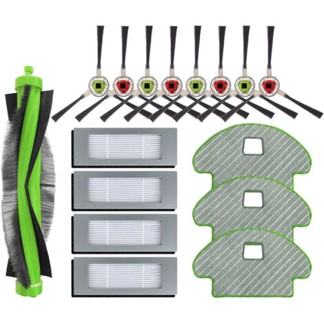 Set di accessori di pulizia di ricambio per aspirapolvere Irobot Roomba Combo 113 R113840, pezzi di ricambio per robot spazzante, 1 spazzola a rullo + 4 filtri + 8 spazzole laterali + 3 panni (1/4)