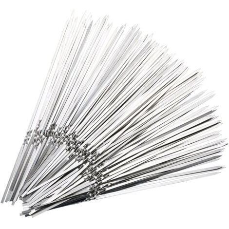 25 pezzi spiedini per shish kebab, spiedini per barbecue, spiedini acciaio, in acciaio inox, 28 cm, riutilizzabili, per barbecue all'aperto, riunioni di famiglia, feste, carne, verdure