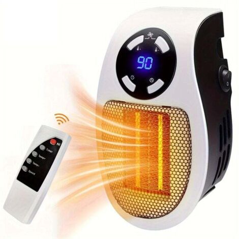 Mini termoventilatore portatile da tavolo, riscaldamento rapido, termoventilatore, adatto per ufficio e camera da letto (bianco) | Leroy Merlin