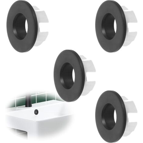 Anello Copri Troppopieno Per Lavabo Argento – Copertura Di Ricambio In Plastica Per Foro Da 22mm, Installazione Facile Senza Attrezzi, Universale Per Lavandino - 4