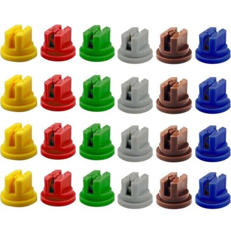 Ugelli a ventaglio KZQ, 110 gradi, ugelli nebulizzatori in plastica per agricoltura e silvicoltura, colore casuale, 24 pezzi (1/4)