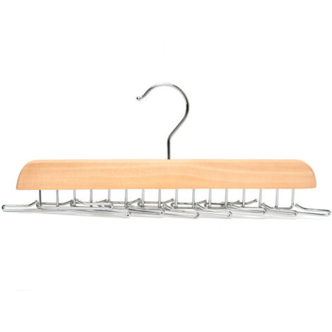 2 Pezzi Portacravatte,Portacravatte Di Legno Tie Rack Per 20 Cravette,Gruccia Portacravatte,Per Armadio Sciarpa Scarpetta Cintura Gancio Gancio Per Armadio Stoccaggio(30*15cm