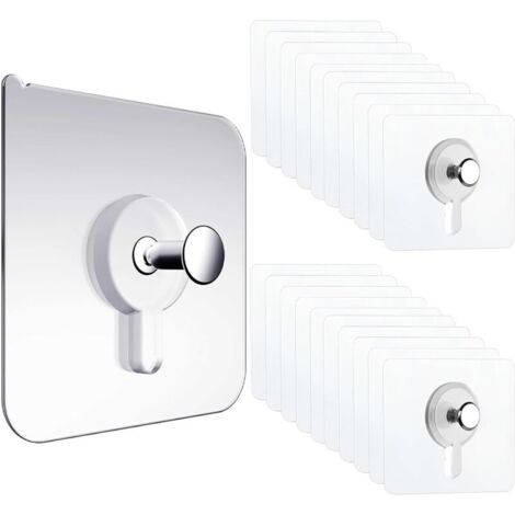 KZQ 20 pezzi ganci autoadesivi per quadri – ganci adesivi per appendere quadri senza forare – ganci trasparenti per foto, poster e quadri decorativi (1/4)