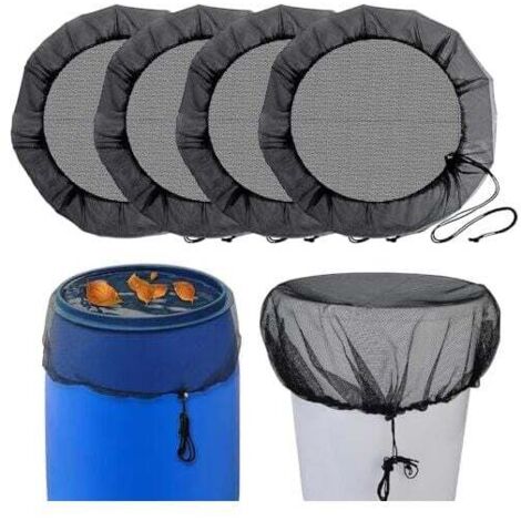 KZQ 4 pezzi rete per barile per pioggia ø 95 cm copertura per barile rete protettiva per barile per pioggia da 95 cm con coulisse protezione contro zanzare e foglie (1/4)