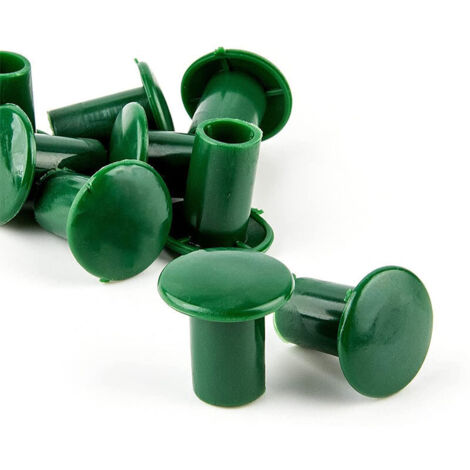 KZQ Confezione da 36 tappi di sicurezza per pali di fagioli, tappi di sicurezza in gomma da 3 cm, tappi protettivi per giardino esterno (verde)