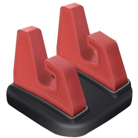 KZQ 2 pezzi Supporto per cellulare, tappetino antiscivolo in gomma per cruscotto auto Supporto universale in silicone per telefono cellulare, rosso (1/4)