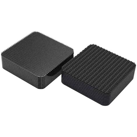 KZQ 10 paia di nastro biadesivo in velcro, nastro autoadesivo quadrato nero, chiusura autoadesiva, per fai da te e artigianato, 50 x 50 mm