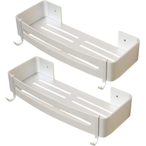 Mensola Per Doccia Da 5 Pezzi Senza Foratura, Mensola Per Bagno In Acciaio Inox Con Ganci Contenitore Autoadesivo Per Bagno 30 Cm 89076635