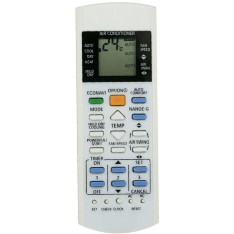KZQ Controllo remoto per aria condizionata Panasonic, ABS bianco, controllo remoto di risposta per aria condizionata A75C3300 3208 3706 3708 3883 3935 (1/4)