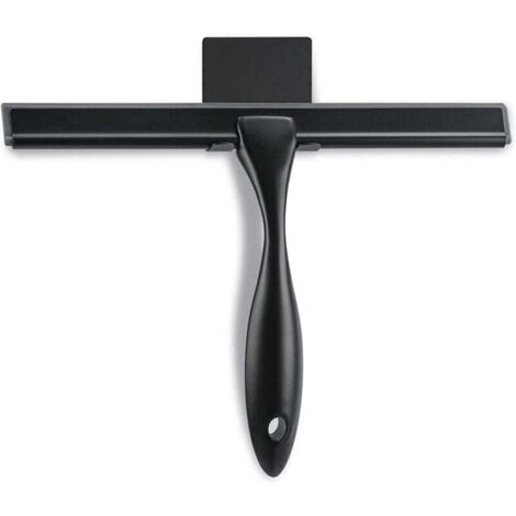 Raschietto per doccia KZQ, 10 pollici (circa 25,4 cm), raschietto nero opaco, adatto per bagni, porte doccia, specchi (1/4)