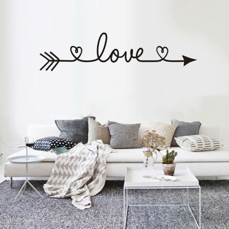 Decorazione con scritta KZQ Metallic Love, 57x13cm (1/4)