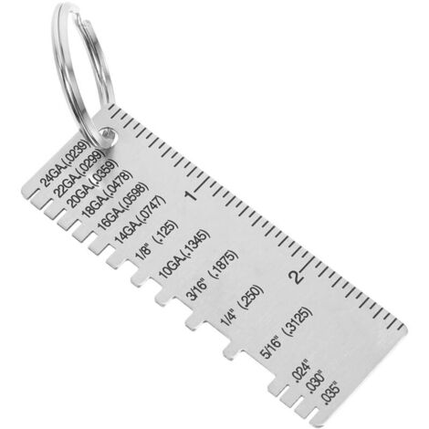 Righello per ispezione saldature KZQ, strumento di misurazione del calibro del filo, strumenti di ispezione saldature, strumento di saldatura, cestino per saldatura, strumento di misurazione del filo, (1/4)