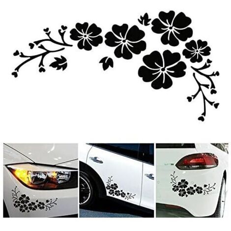 Etichette autoadesive multicolori KZQ (30 × 14 × 0,1 cm), confezione di adesivi con motivo floreale, delicato adesivo per auto, motivo floreale inciso, adesivo per auto (1/4)