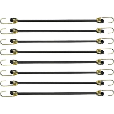 Corde elastiche KZQ da 24 cm con ganci, piccole corde elastiche universali in gomma, cinghie di tensione resistenti per il trasporto di bagagli da campeggio, teloni e tende.