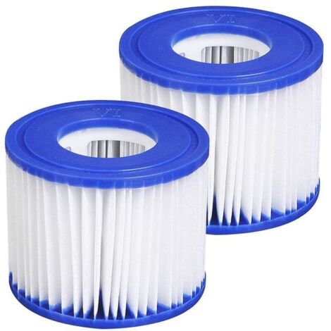 Cartuccia filtro di ricambio KZQ per pompa vasca idromassaggio, filtro piscina gonfiabile, facile installazione, pompe filtro - confezione da 2 (10,4 x 8 x 5,2 cm) (1/4)