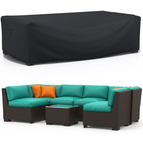 Copertura per mobili da giardino KZQ (213 x 132 x 74 cm), tessuto Oxford 210D, per tavoli, sedie e mobili da giardino. (1/3)