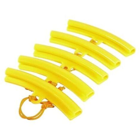 KZQ 5 pezzi protezione cerchioni per smontagomme, protezione cerchioni, protezione pneumatici, protezione bordi ruota per montaggio smontagomme con fori e corde (giallo) (1/4)