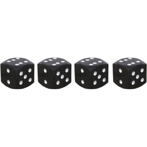 KZQ 4 pezzi tappi valvola ruota auto in lega di alluminio nero stile dado (1/4)