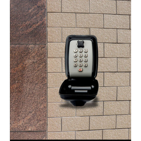 Cassetta di sicurezza per chiavi da esterno KZQ, grande cassetta di sicurezza per chiavi da parete con codice a 12 cifre, impermeabile e resistente alla corrosione, cassetta di sicurezza digitale per  (1/4)