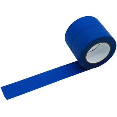 Nastro adesivo di carta blu KZQ per dipingere e decorare etichette, verniciatura a spruzzo, imbianchini e lavori artigianali. 2 rotoli da 25 mm x 13 m. (1/4)