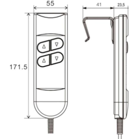 Zerodis Telecomando Per Poltrona Reclinabile Elettrica - Interruttore Manuale Con 2 Pulsanti, 12-32V, Per Sedia Massaggio E Divano - 2