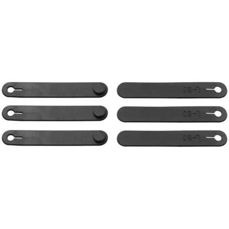 KZQ Confezione da 10 fascette stringicavo elastiche in gomma nera per auto, moto, ufficio, universali, organizer per fascette stringicavo. (1/4)