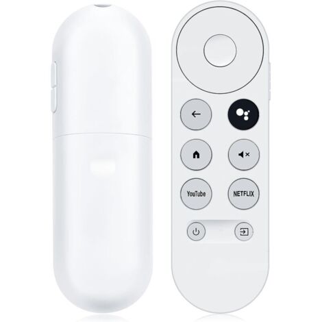 Telecomando IR Bluetooth KZQ per Google Chromecast TV 2020 4K Snow G9N9N, telecomando Google sostitutivo con pulsanti Netflix e Youtube (solo telecomando) (1/4)