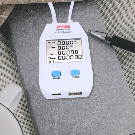 Pinza Amperometrica Fluke Tester USB LCD Per Tensione, Corrente E Potenza - Voltmetro E Amperometro Portatile Per Caricabatterie Tester Tensione Caricabatterie USB