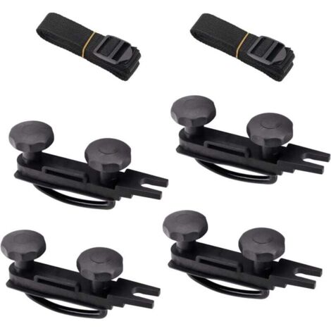KZQ 4 pezzi staffa a U per montaggio box da tetto, 4 pezzi staffa a U per montaggio box da tetto, accessori per box da tetto con 8 robusti dadi di sicurezza e 2 fascette