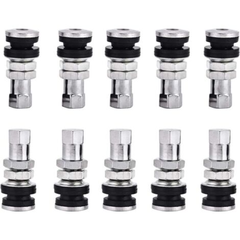 Steli valvola KZQ, 10 pezzi TR161 Steli valvola pneumatici Valvole pneumatici per moto e auto con steli valvola per motociclette, auto, biciclette, veicoli elettrici (1/4)