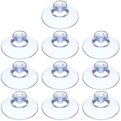 KZQ 40 pezzi Ventosa, Ventosa per tavolo in vetro, Mini ventosa, Ventose trasparenti, Piccole ventose, per una varietà di superfici lisce, Vetro, Piastrelle, Bagno, Cucina, PVC, Senza gancio (20 m) (1/4)