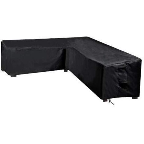Coperture per mobili da giardino KZQ, coperture per mobili impermeabili a forma di L, 210×215×87 cm, protezione solare, sinistra, corta, destra, lunga.