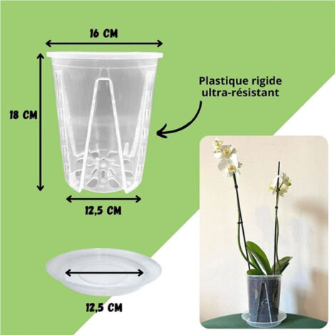 Portavaso per orchidee, in plastica, moderni, sottili, rotondi