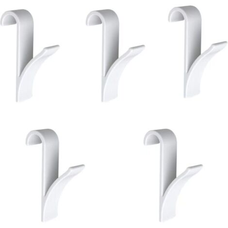 Gancio per radiatore in plastica bianca per scaldasalviette, 10 pezzi (1/4)