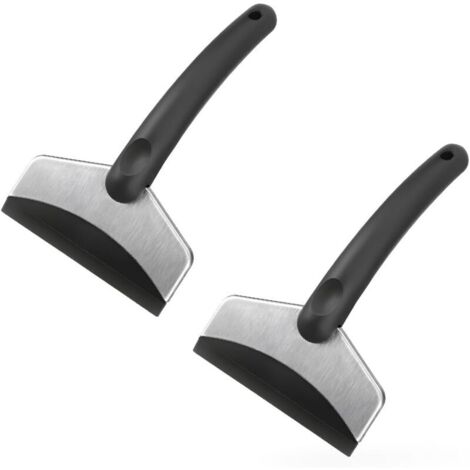 Raschietto per ghiaccio KZQ, raschietto per ghiaccio in acciaio inossidabile e plastica ABS, raschietto per ghiaccio per parabrezza auto, accessorio portatile per pala, sbrinatore, strumento invernale (1/4)