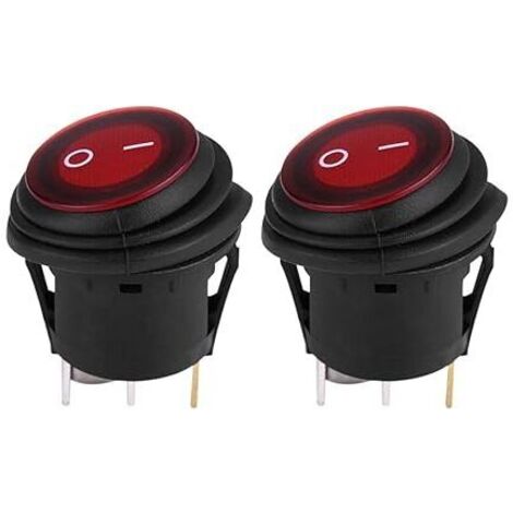 Crediri 5 Pezzi DC 20A 12V Interruttore A Bilanciere Rotondo Per Auto E Barca Con Led Blu 86440309