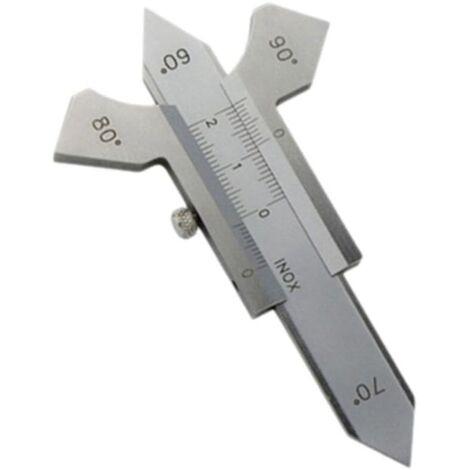 Calibro per punti di saldatura KZQ, calibro per ispezione di saldatura, calibro per saldatura manuale standard, strumento per ispezione dell'angolo di saldatura, 4 filettature indicatrici