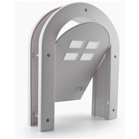 Porta per gatti da interni KZQ dalla forma unica, porta con serratura per cani e gatti fino a 150 cm, facile da installare e sicura, ideale per gli amanti degli animali (bianco)